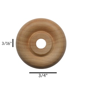 3/4&quot; Wooden Toy Wheels for Craft and Toy Making, Wheel is  3/4&quot; Dia. x 3/16&quot; Thick with a 3/16&quot; hole