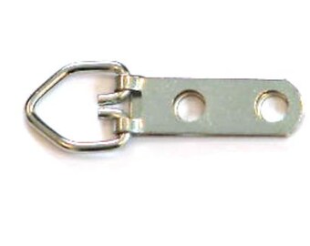 Picture Frame Strap Hangers-2 Hole D- Ring-Artwork Hanger, Mirror Hanger-Picture Frame Supplies-Shelf Hanger-Choice of 25 or 50 Hangers