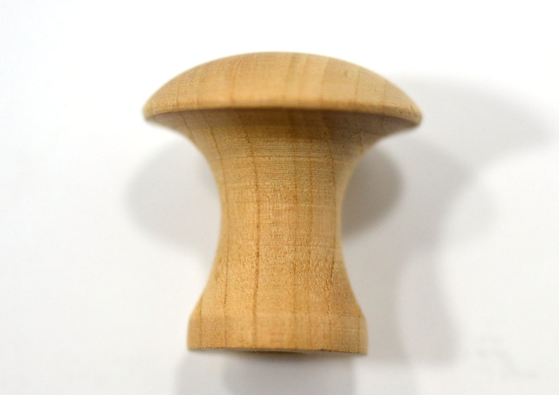 FAST SHIPPING Cabinet Knobs Door Knobs 12 Pack of Solid Cherry Unfinished Wood Shaker Knobs with Brass Insert Dresser Knobs