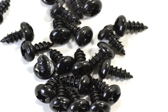 100 Pack 4 X 1 4 Small Black Screws Cabinet Hardware Etsy