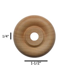 1.5&quot; Wooden Toy Wheels with Axil Pegs for Craft and Toy Making, 1-1/2&quot; Diameter x 1/2&quot; Thick with 1/4&quot; hole