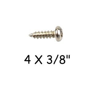 Pkg. of 100 or 1000 - 4 x 3/8 Pan Head Screws, Silver Zinc Plated Finish Steel Screws