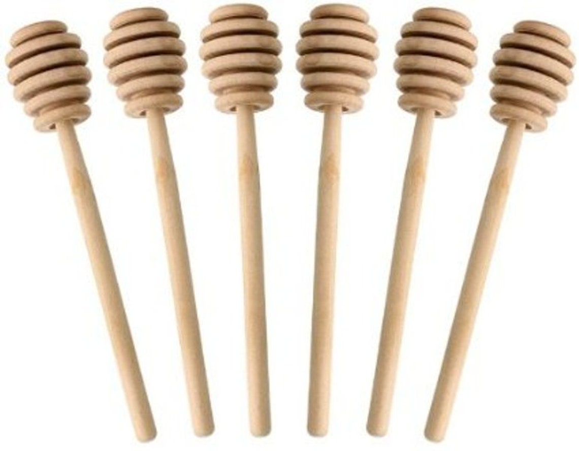 100 Natural 6 Inch Unfinished Wood Honey Dippers Used for Etsy