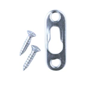 Qty 20 - Steel Keyhole Mounting Plates - 1-3/4" x 5/8" - Hanging Hardware - Shelf Hanger - Sold With Screws A504