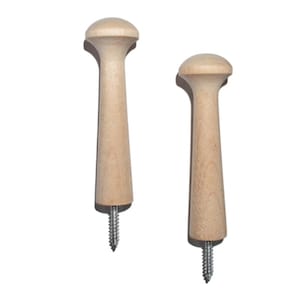 3-inch Screw On Shaker Pegs with Hanger bolt (screw) made from Unfinished Hardwood 25 Pieces