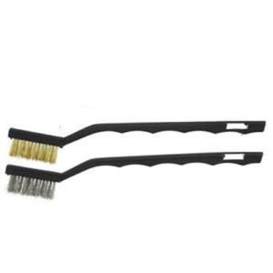 Detail Wire Brush 2 Piece Set for Cleaning Machinery, jewelry. router bits, saw blades, and Removing Rust, Paint, Stainless Steel and Brass