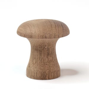 Walnut Shaker Knob - Unfinished Walnut Hardwood - Includes Screw - Cabinet Knobs - Dresser/Door Pull-with Brass Insert, Restoration Supplies
