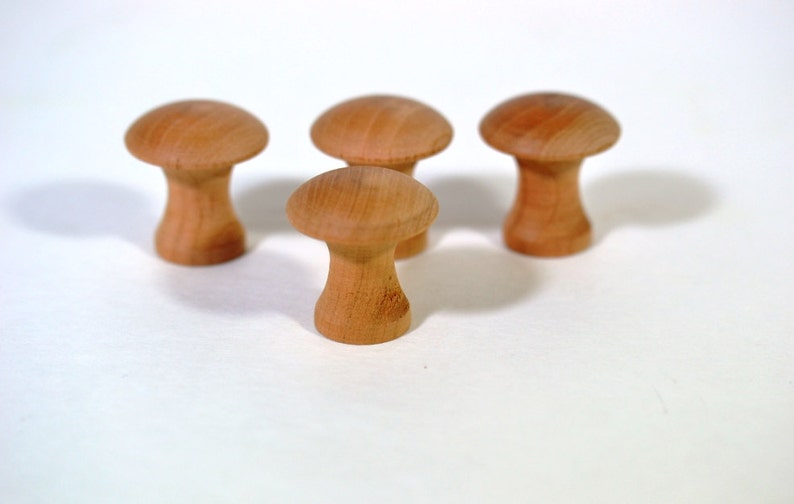 FAST SHIPPING Cabinet Knobs Door Knobs 12 Pack of Solid Cherry Unfinished Wood Shaker Knobs with Brass Insert Dresser Knobs