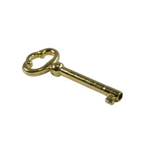 Antique Style Brass Cabinet Key for Cabinet Lockset, Polished Brass Finish, Vintage Style E306