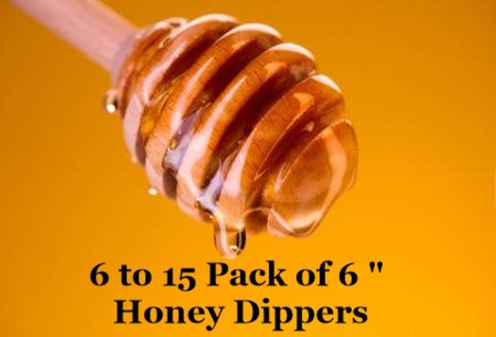 6 to 15 Natural 6 Inch Unfinished Wooden Honey Dippers Honey Etsy