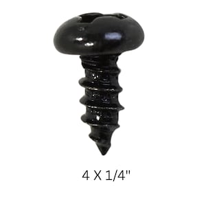 Qty 50 to 1000 - #4 x 1/4&quot; Small Black Screws - Cabinet Hardware - Miniature Screws - Screws for Hinges - Round Head