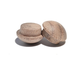 Qty 12 to 250  - Walnut 3/8" Wooden Mushroom Plugs or Screw Hole Covers | Dome Shape | Mushroom Buttons | Wooden Plugs