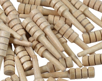 Wooden Cribbage Pegs - Made in USA - Natural (No Clear Coat)
