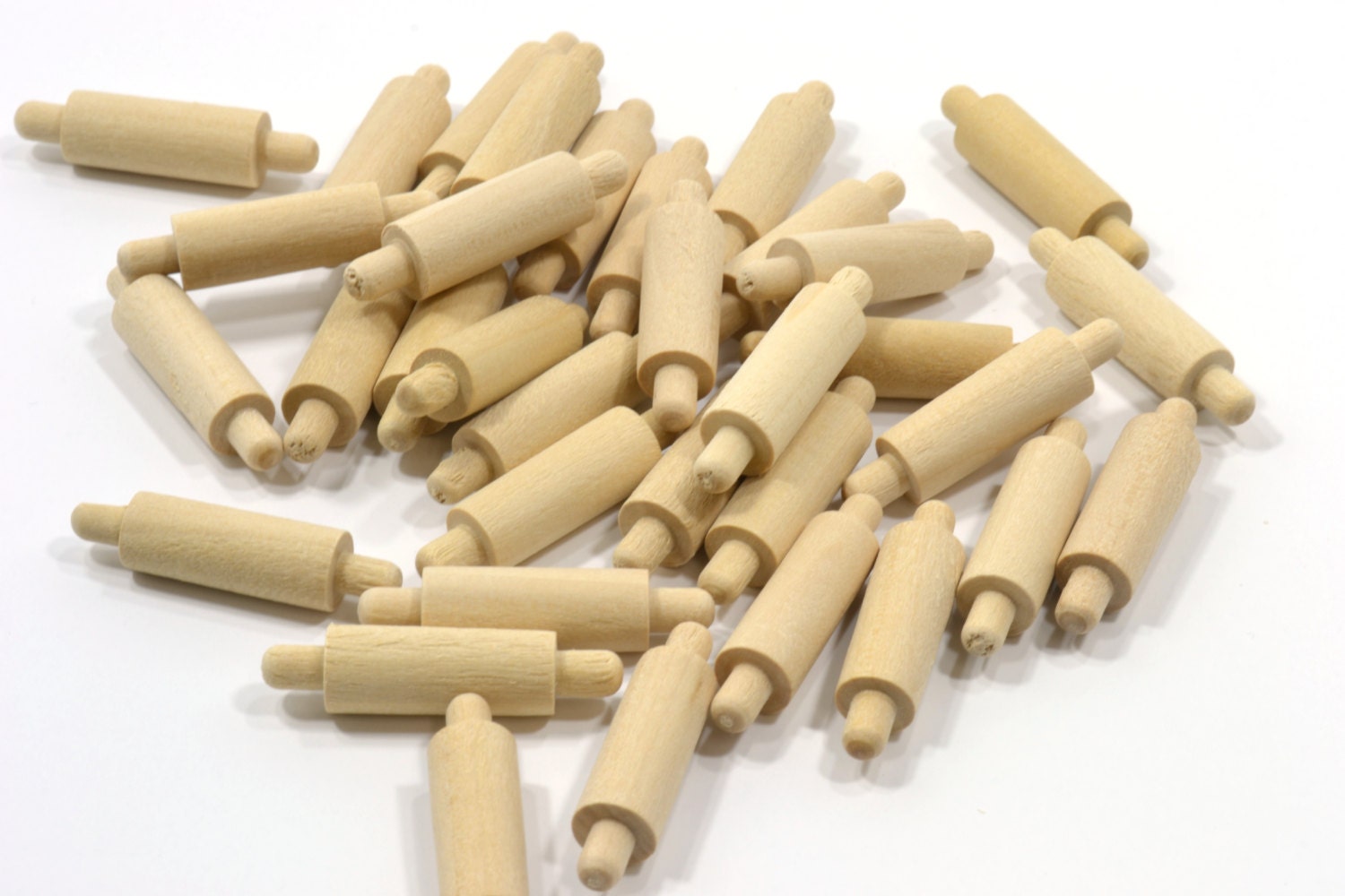 Order 25 or 30 Pack Mini Rolling Pins | Unfinished Wood | 1-5/8"…