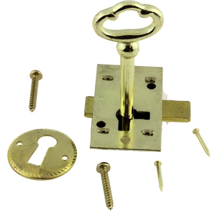 Small Brass Plated Nonmortise Lock Authentic Etsy Canada