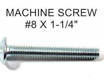 8-32 x 1.25" Knob/Pull Machine Screws Cabinet Door Knob and Drawer Knob Screws, Phillips & Slotted Combo Drive
