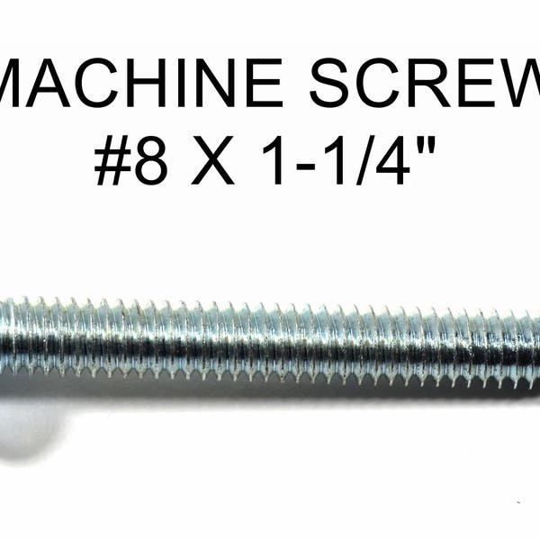 Qty 100 - 8 x 1-1/4" Wood Cabinet Knob Screws - Machine Screws - Works with Knob Inserts