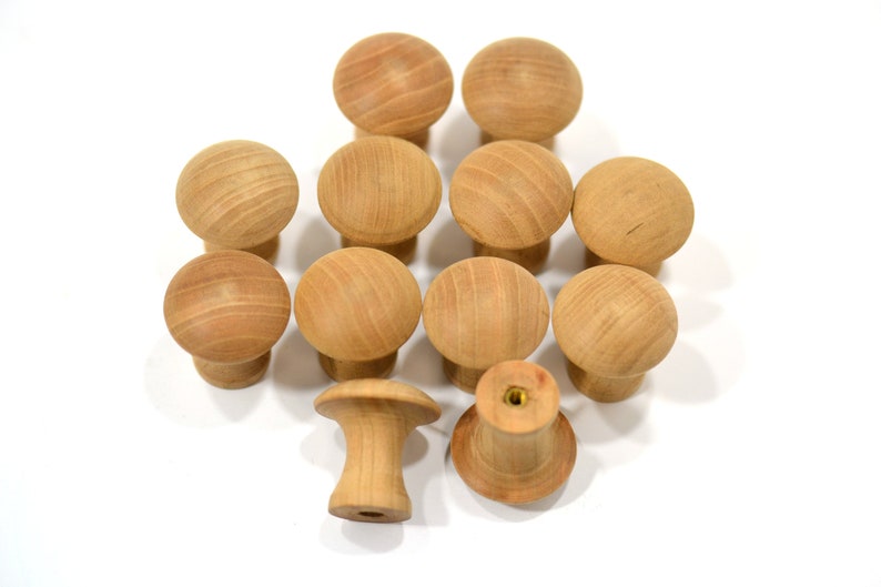 100 Cherry Shaker Style Knobs Includes Screws Unfinished Etsy