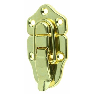 Trunk or Chest Latch - Flush Mount - Brass Plated with Screws - Trunk Parts -  Hardware