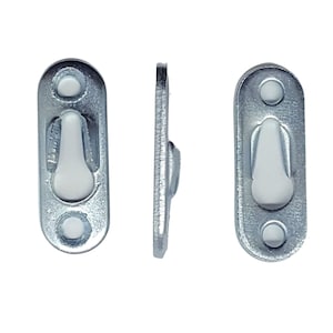 Qty 6 to 250 - Steel Keyhole Mounting Plates With Screws- 1-3/4" x 5/8", Heavy Duty Hanger, Use to hang Signs, Frames, Shelves, Plaques A504