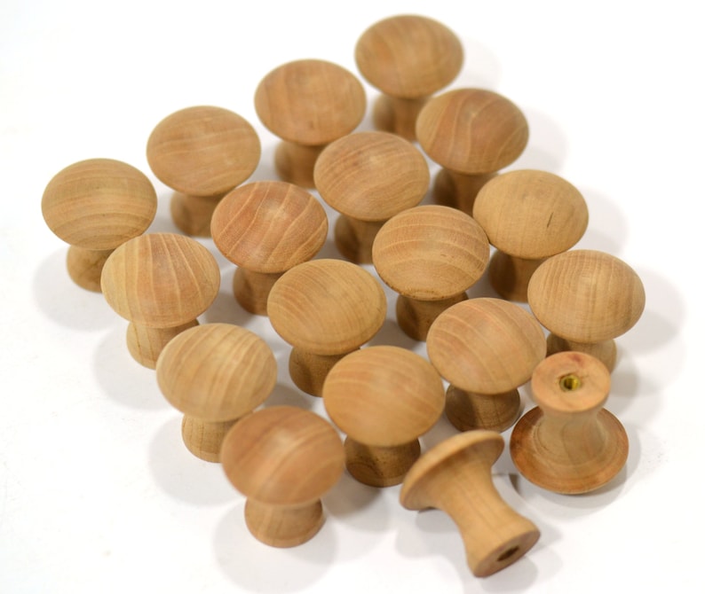 Order 22 to 35 Solid Cherry Unfinished Wood Shaker Knobs With Etsy