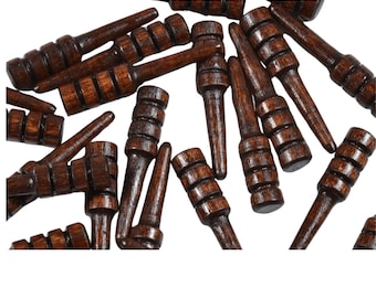Wooden Cribbage Pegs - Made in USA - Walnut Stained