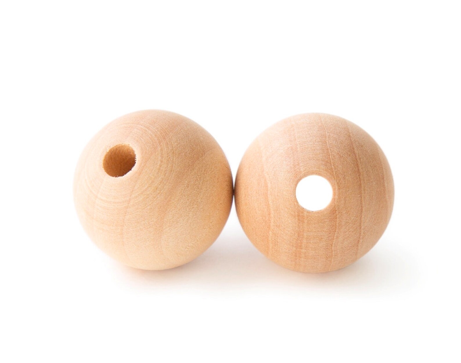 25 25mm 1 Unfinished Wood Round Beads Jewelry Etsy