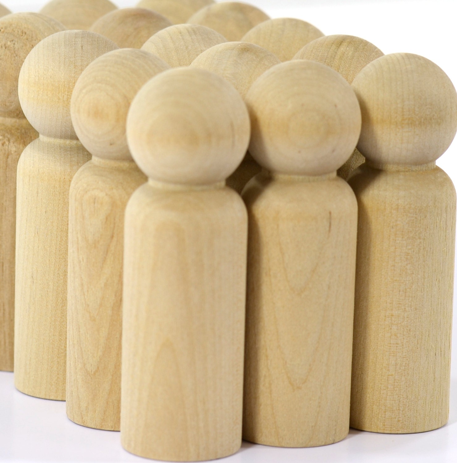 Order 12 to 20 Natural Grandpa or Large Man Unfinished Wood Peg Dolls…