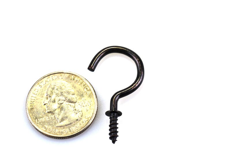 20 Piece of 1 Inch Bronze Cup Hooks Screw Hooks 25.4 MM Etsy
