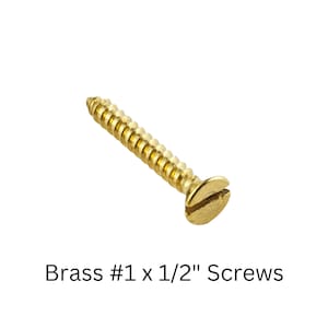May include: Brass #1 x 1/2" screws. A single screw is shown in the image.