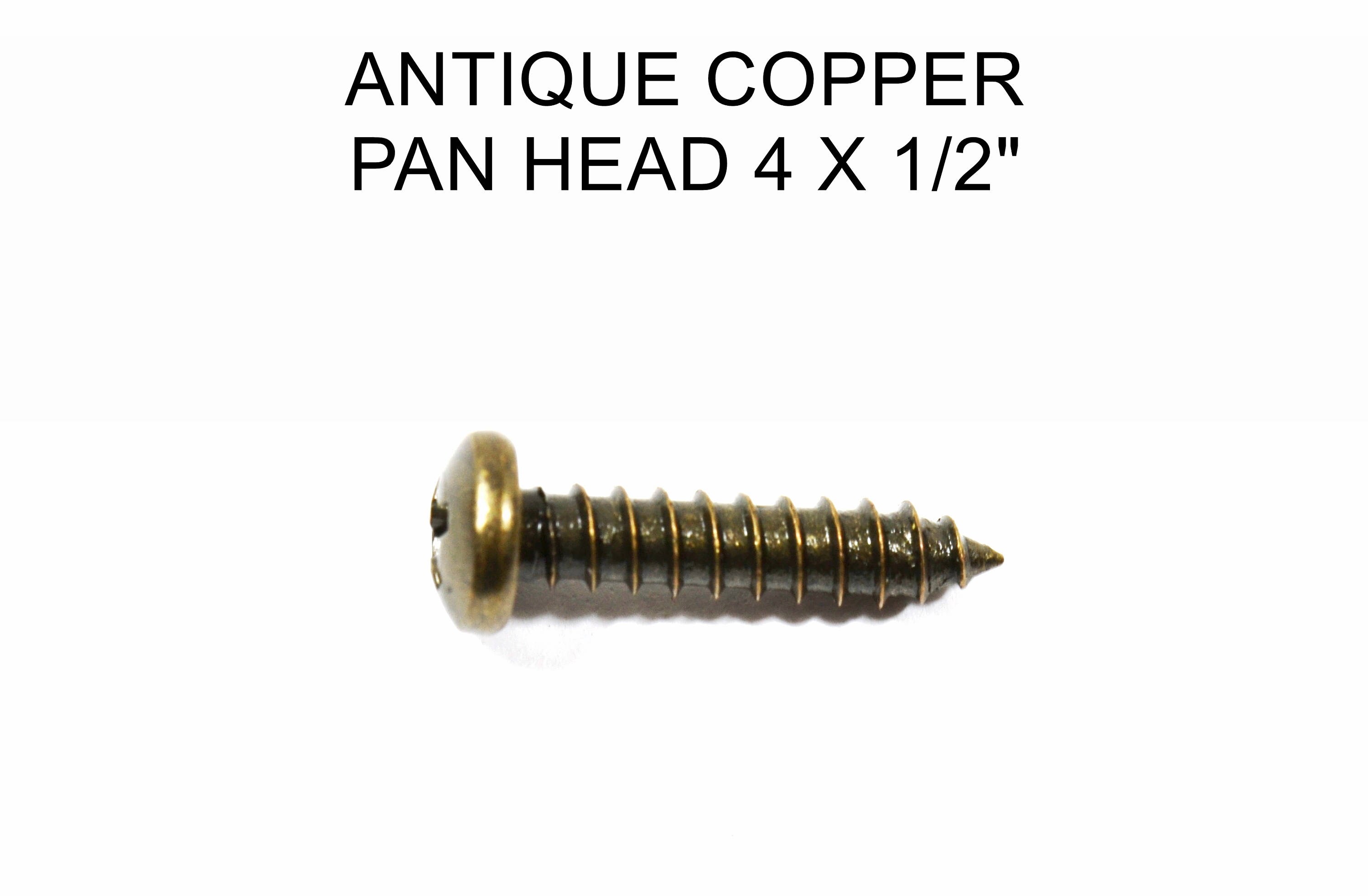 100 Pack of Antique Copper Steel Wood Screws 4 X 1/2 Inch Etsy