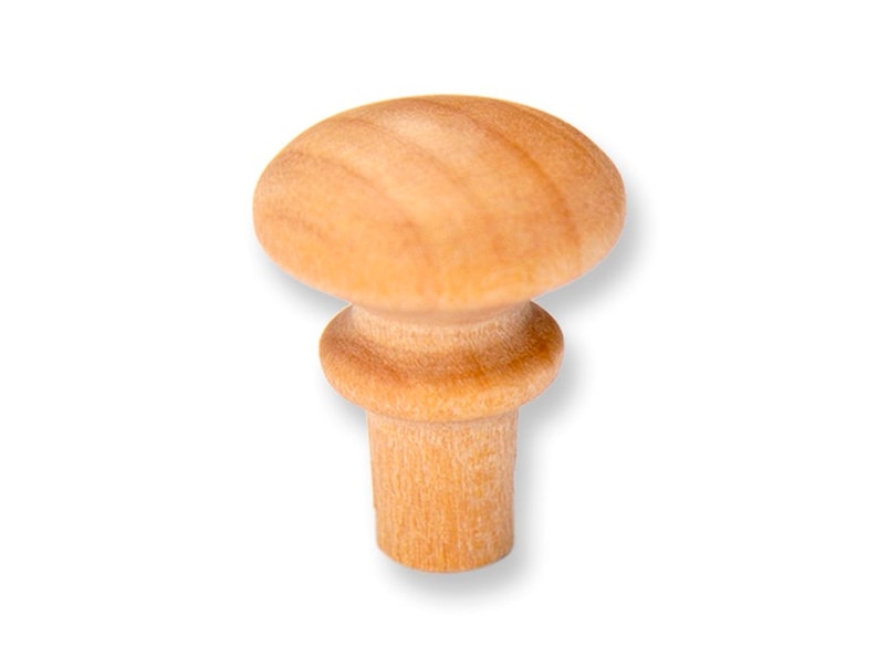 Qty 1 to 250 Small SHAKER KNOBS with 1/4 Tenon Unfinished Birch Hardwood 5/8 Diameter Reproduction Knob afbeelding 2