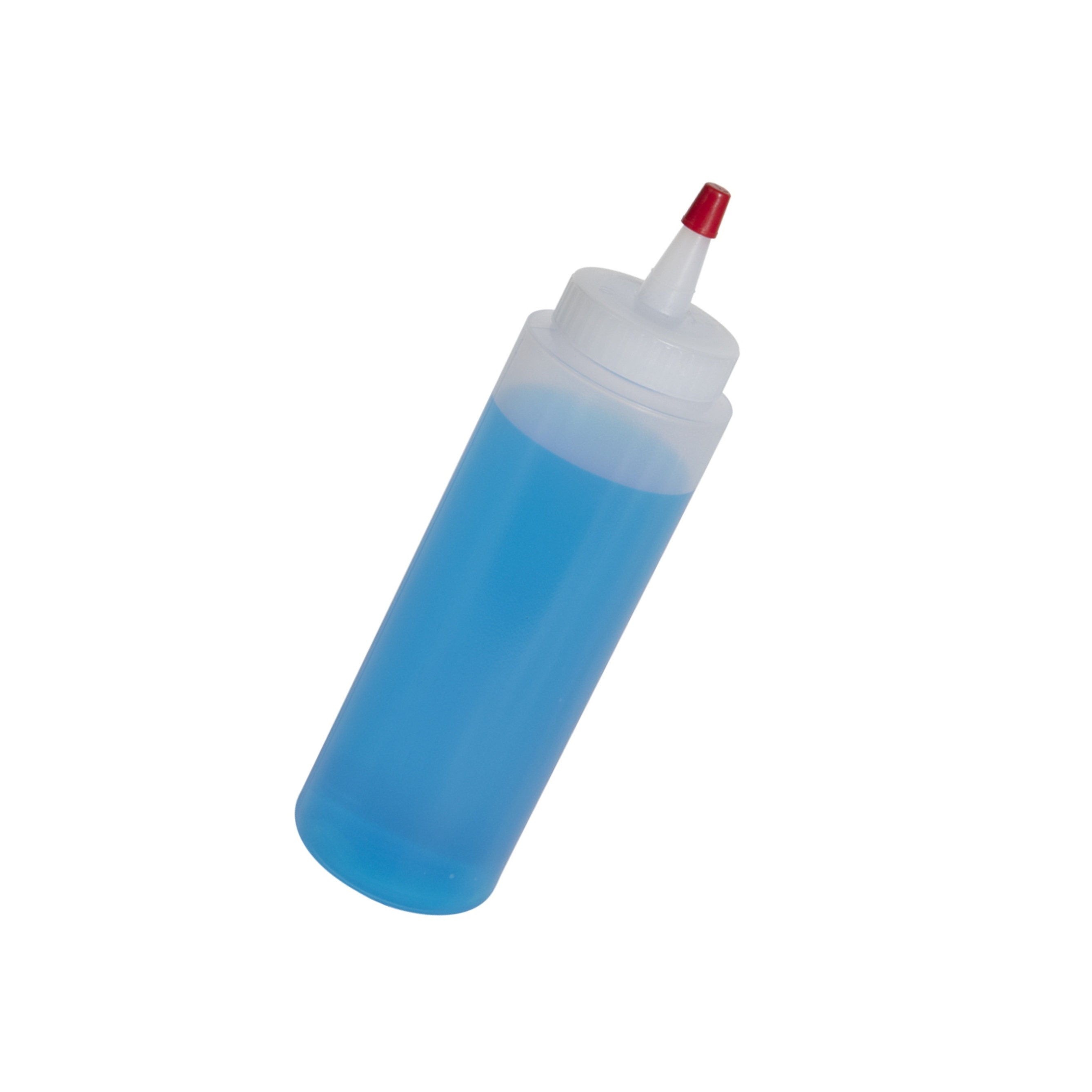 12oz Plastic Squeeze Squirt Condiment Bottles 3/pk Red Tip Caps