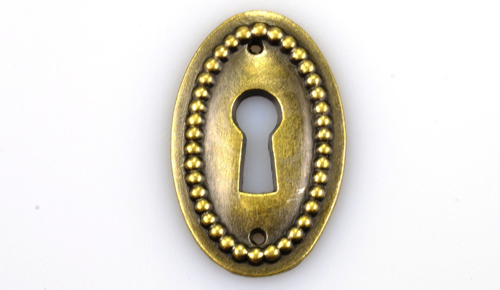 1 10 Antique Brass Oval Escutcheon Plate With Rope Style Etsy UK