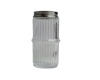 Mission Ringed Spice Jar, Reproduction Mission Pattern Spice Jar used in Hoosier Brand Cabinets, Comes with Perforated Lid, Reproduction Jar