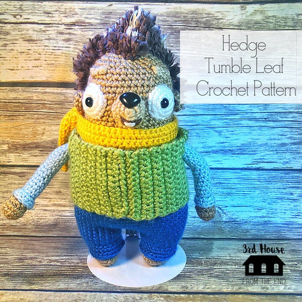 CROCHET PATTERN Hedge the Hedgehog de Tumble Leaf Crochet Pattern - Pattern Only - Digital Download