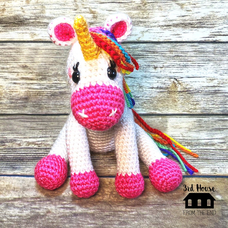 CROCHET PATTERN Unicorn Crochet Pattern Cornelia the Unicorn Pattern Only crochet rainbow unicorn pattern unicorn doll pattern image 3