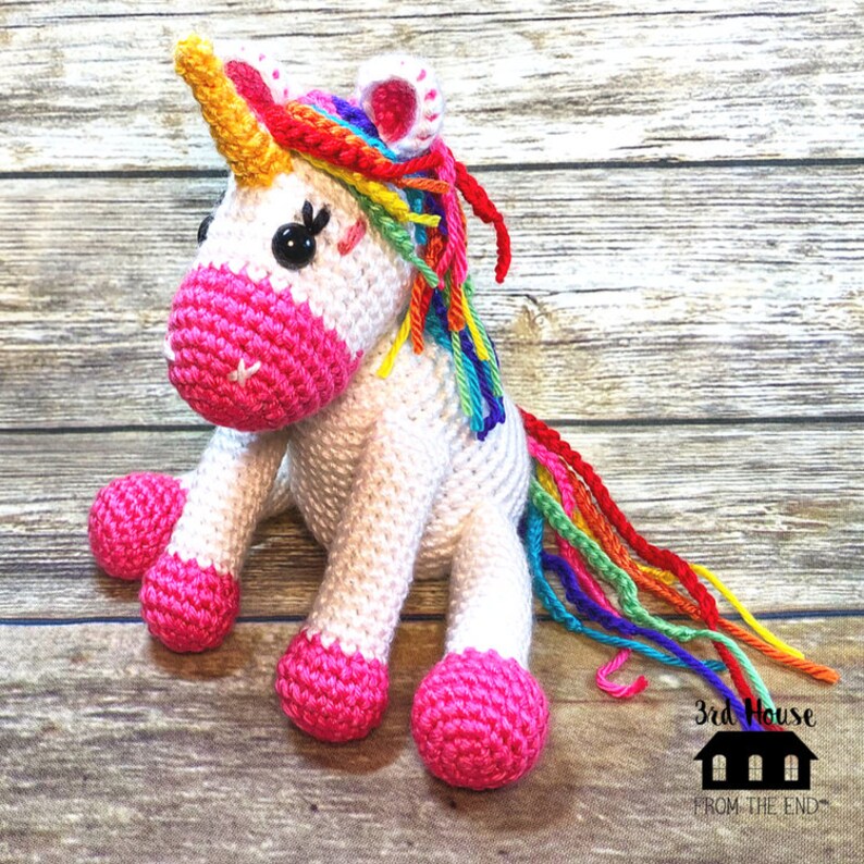 CROCHET PATTERN Unicorn Crochet Pattern Cornelia the Unicorn Pattern Only crochet rainbow unicorn pattern unicorn doll pattern image 5