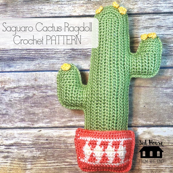 CROCHET PATTERN Saguaro Cactus Ragdoll Crochet Pattern - Pattern Only