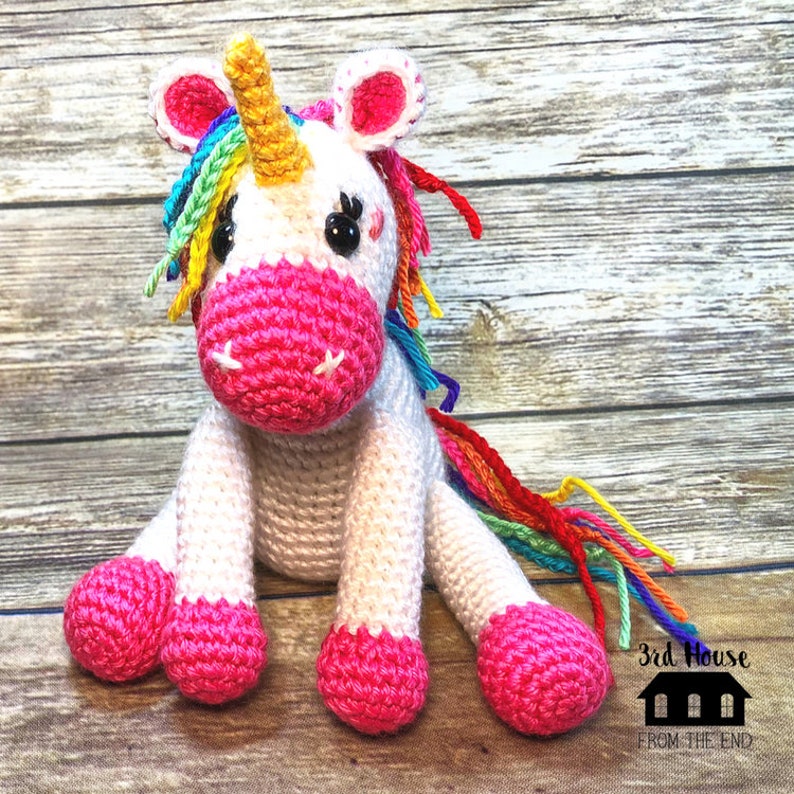 CROCHET PATTERN Unicorn Crochet Pattern Cornelia the Unicorn Pattern Only crochet rainbow unicorn pattern unicorn doll pattern image 6