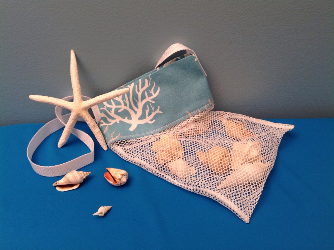 Shell Bag Sea Shell Bag Shell Collecting bag Adult Kids Etsy