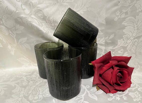Sasaki Green Rain Glass Textured Tumblers - Set of 4