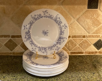 Arcopal Glenwood Blue and White Dinnerware - Salad Plates