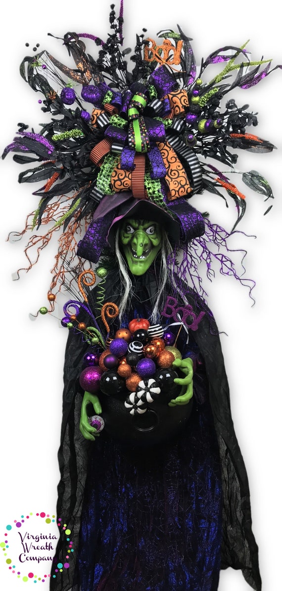 witch wreath witch door