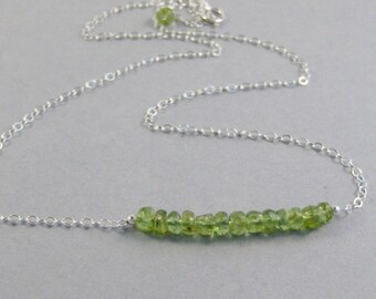 Pretty Peridot,Green Necklace,Peridot Necklace,Genuine Peridot,Necklace,Birthstone Necklace,Peridot Birthstone,Peridot Stone,SeaMaidenJewelr