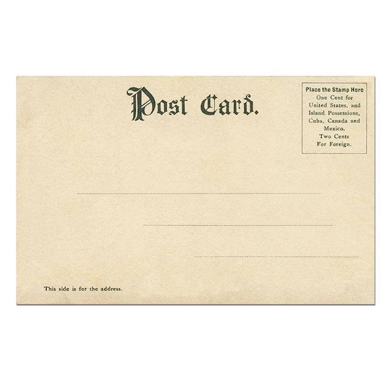 Postcard Template 1  Postcard template, Postcard template free, Printable  postcards