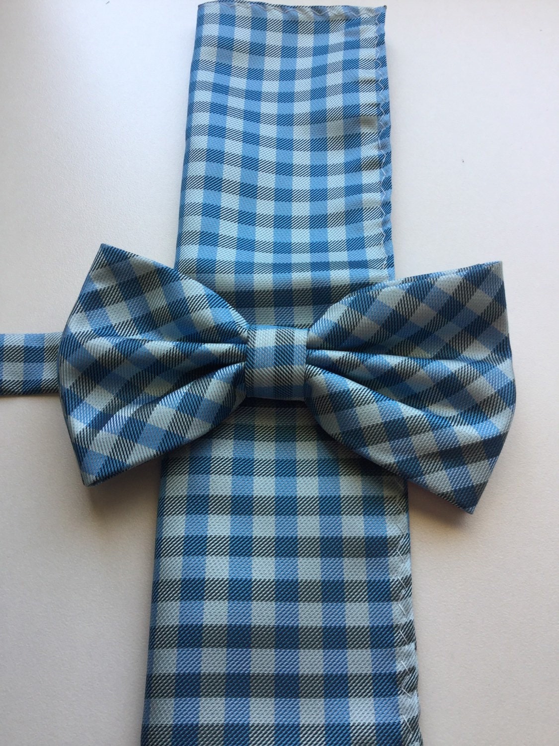 Sky Blue Bow Tie Set | Etsy
