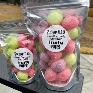 Freeze dried sugar free jolly puffs