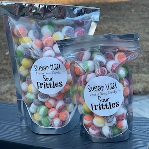 Freeze dried sour frittles candy, space food, astronaut food, party favors