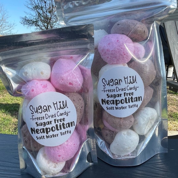 Sugar free freeze dried saltwater taffy